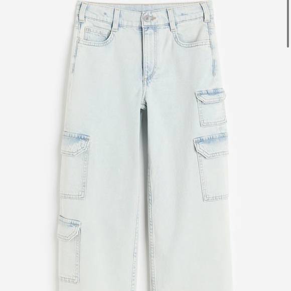 Other - H&M Girls Wide Leg Cargo Jeans